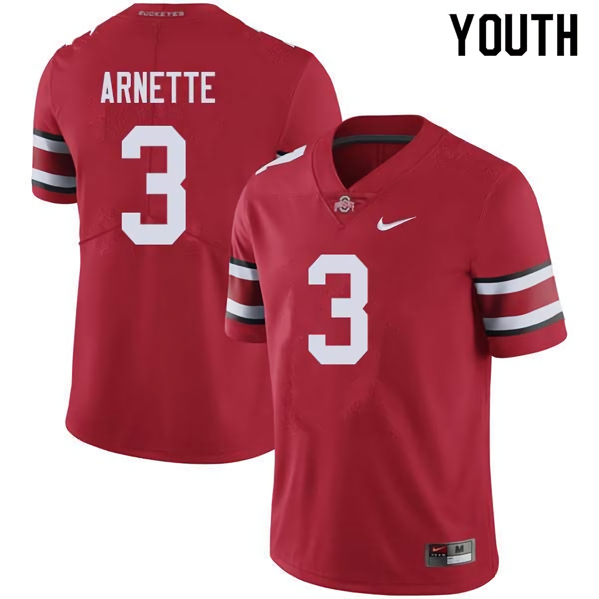 Damon Arnette Ohio State Buckeyes Youth NCAA #3 Nike Red College Stitched Football Jersey MXK5156DH